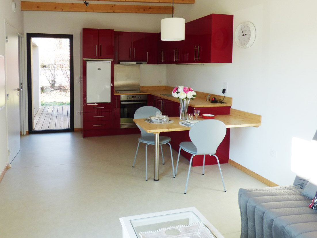 Cuisine ouverte sur le salon